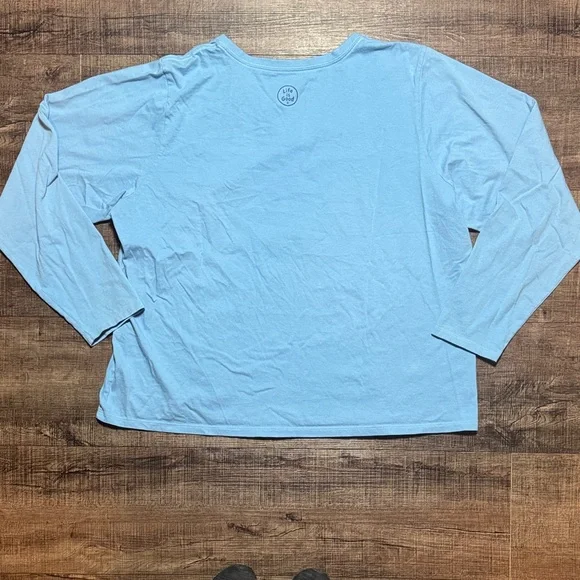 Life Is Good Light Blue Micro Bear Long Sleeve Tee - Picture 11 of 14